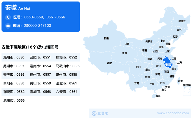 安徽區(qū)號(hào)圖片